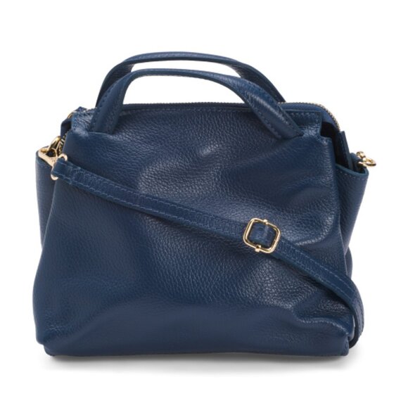 CHEVAL Made In Italy Leather Satchel With Zipper Top - Picture 1 of 3
